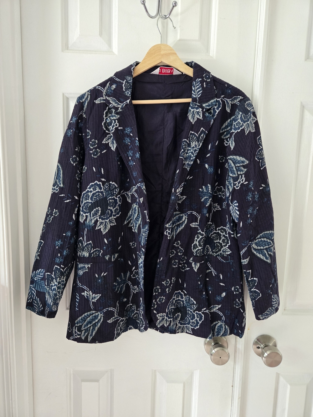Biba Womens Navy Blazer Size 40 M